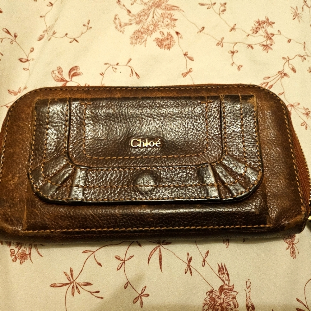 Preloved Chloé Brown Leather Wallet